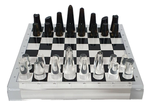 Acrylic Glass Chess Board, 1980s