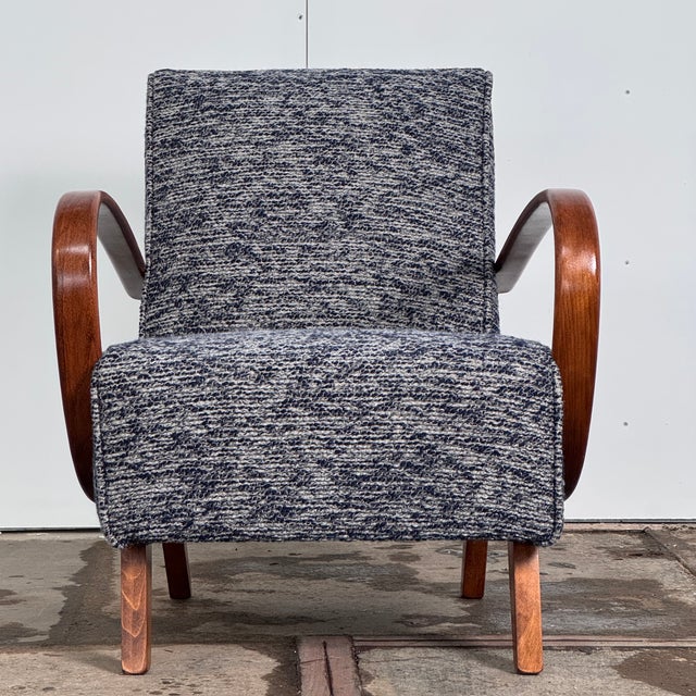 Brown Czechoslovakian Art Deco Type C Armchairs by Jindřich Halabala for Up Závody, 1930s, Set of 2 For Sale - Image 8 of 16