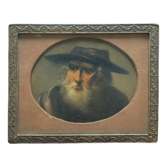 Miniature Tronie of a Bearded Old Man, Follower of Sir Peter Paul Rubens, 1700s For Sale