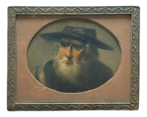 Miniature Tronie of a Bearded Old Man, Follower of Sir Peter Paul Rubens, 1700s