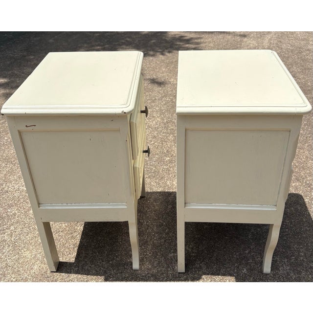 Mid 20th Century Vintage French Provincial Night Stands - A Pair For Sale - Image 5 of 7