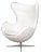 Fritz Hansen White Upholstered Egg Chair For Sale