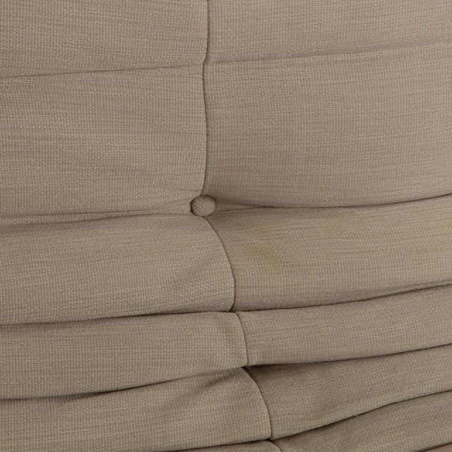 Textile Togo 3-Seater Sofa in Cream Fabric By Michel Ducaroy for Ligne Roset For Sale - Image 7 of 17