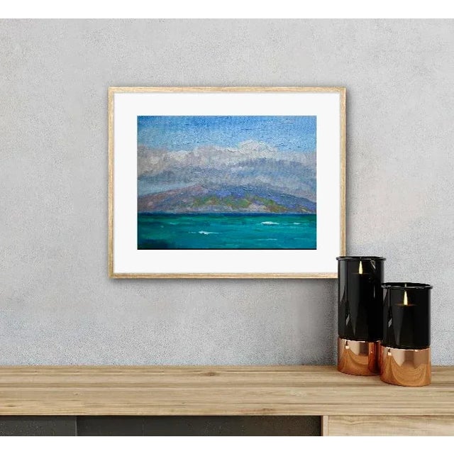 2020s Molokai View, Hawaii Contemporary Impressionist Oil Painting For Sale - Image 5 of 9
