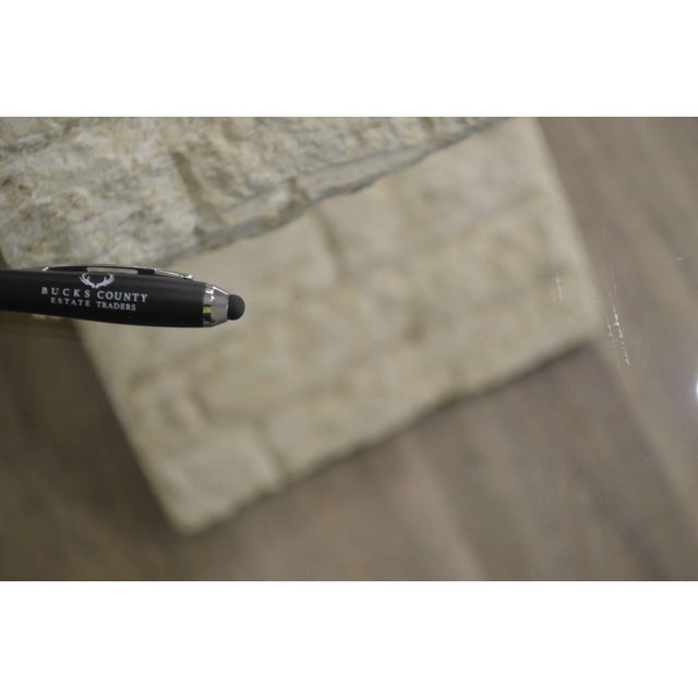 Postmodern Tessellated Marble Glass Top Sofa Table Console For Sale - Image 9 of 13