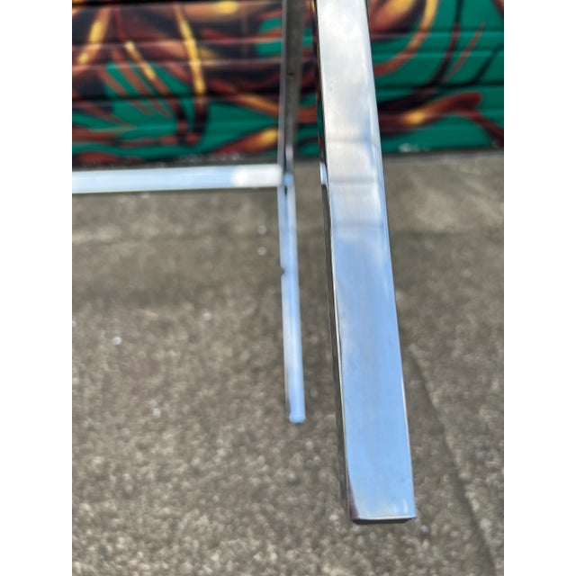 Florence Knoll Mid Century Modern Rectangular Glass and Chrome Coffee Table For Sale - Image 10 of 12