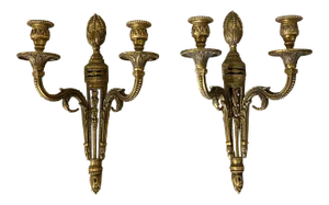 1920s Caldwell Gilt Bronze Sconces - a Pair