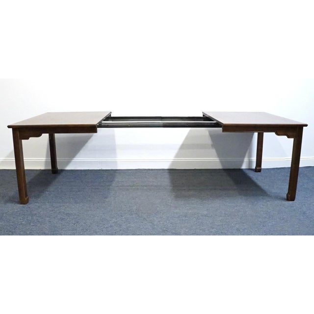 Thomasville Furniture Tokaido Collection Banded Walnut Asian Modern 102" Dining Table 10821-752 For Sale In Kansas City - Image 6 of 14