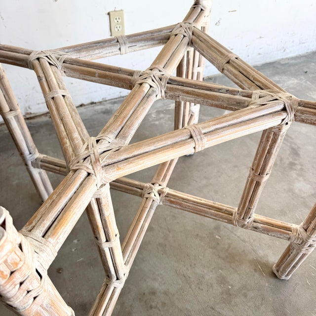 Vintage Boho Chic Bamboo McGuire Style Table Base For Sale In West Palm - Image 6 of 8