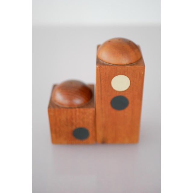 Mid-Century Modern Danish Teak Salt and Pepper Shaker Set, Set of 2 For Sale - Image 9 of 15