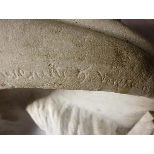 Antique Marble Sculpture by Benvenuti For Sale - Image 8 of 13