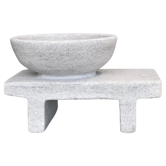 Hand Carved Marble Vessel by Tom Von Kaenel For Sale