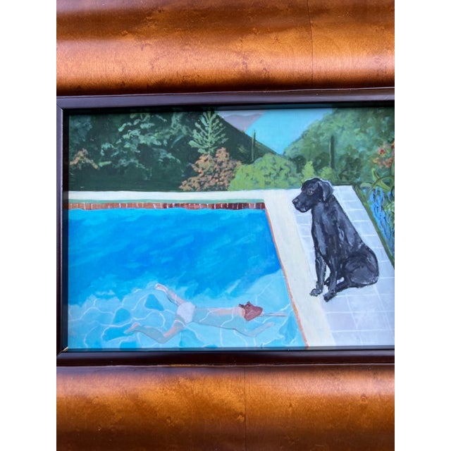 5 x 7 print on paper after original painting by contemporary artist Judy Henn Overall size with tabletop frame is...