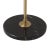 Metal Rancho Mirage Floor Lamp - Matte Black & Gold-Leaf Shade, Weathered Brass, Black Marble Base, Dimmer For Sale - Image 7 of 12