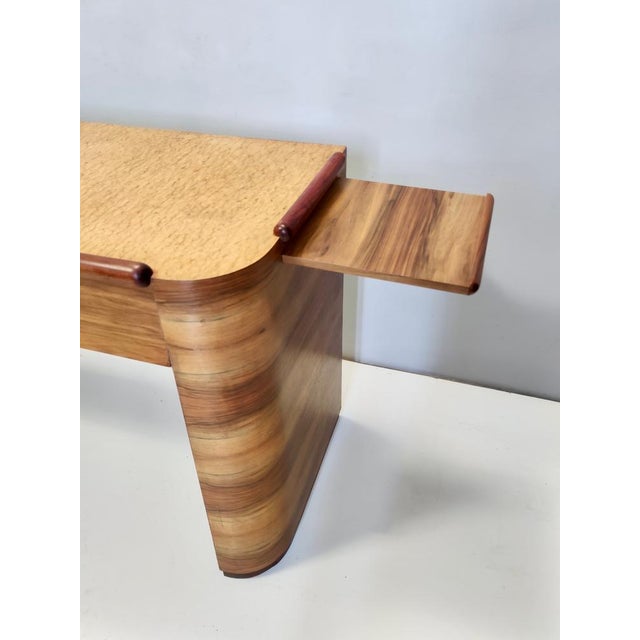Art Deco Italian Birch and Beech Writing Desk, 1940s For Sale - Image 15 of 17