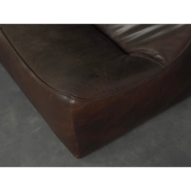 Animal Skin Leather Two-Seater The Rock Sofa by Gerard Van Den Berg for Montis, Netherlands, 1970s For Sale - Image 7 of 11