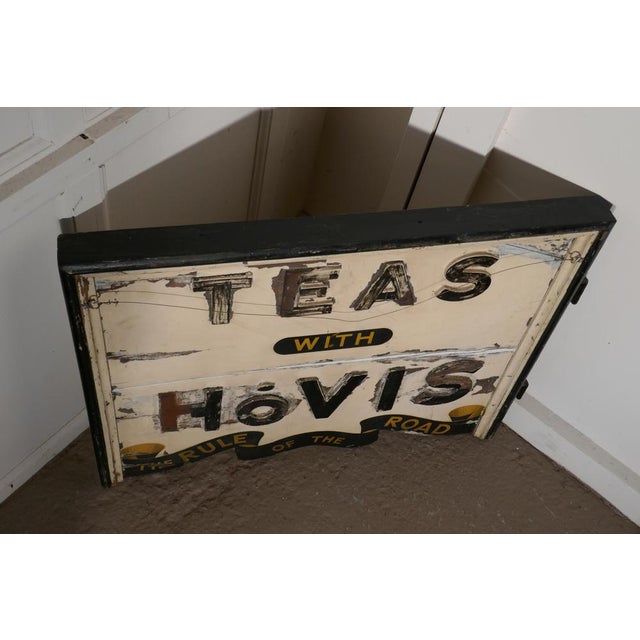 Three Dimensional Double-Sided Wooden Hovis Tea Shop Sign, 1900s For Sale - Image 6 of 8