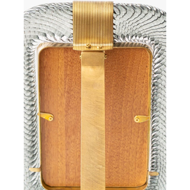 Murano Glass and Brass Picture Frame in Smoke Grey Fumé Torchon from Barovier & Toso For Sale - Image 10 of 15