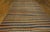 1920s 1920s Apricot Blue Stripe Antique Indian Cotton Dhurrie Carpet 9'7" X 15'3" Flatweave Wool Rug For Sale - Image 5 of 12