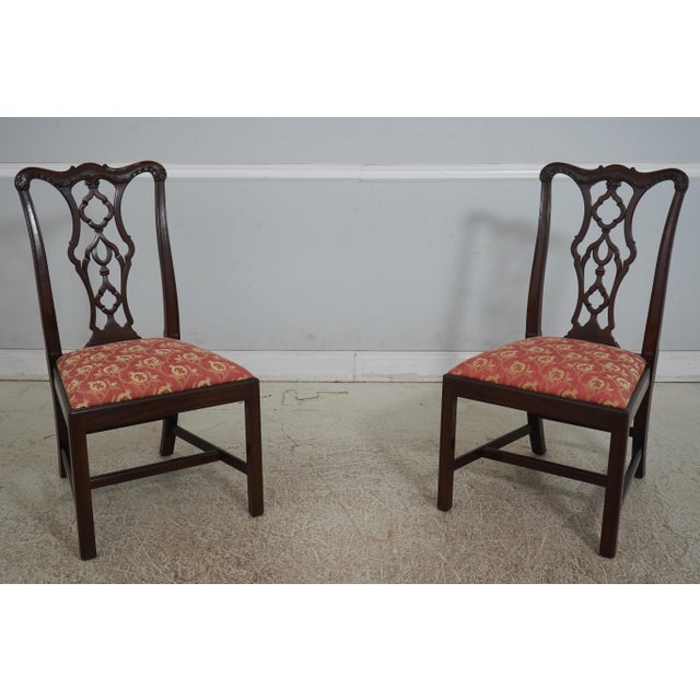 Set of 10 Henkel Harris Model 115 Mahogany Dining Room Chairs For Sale - Image 11 of 18