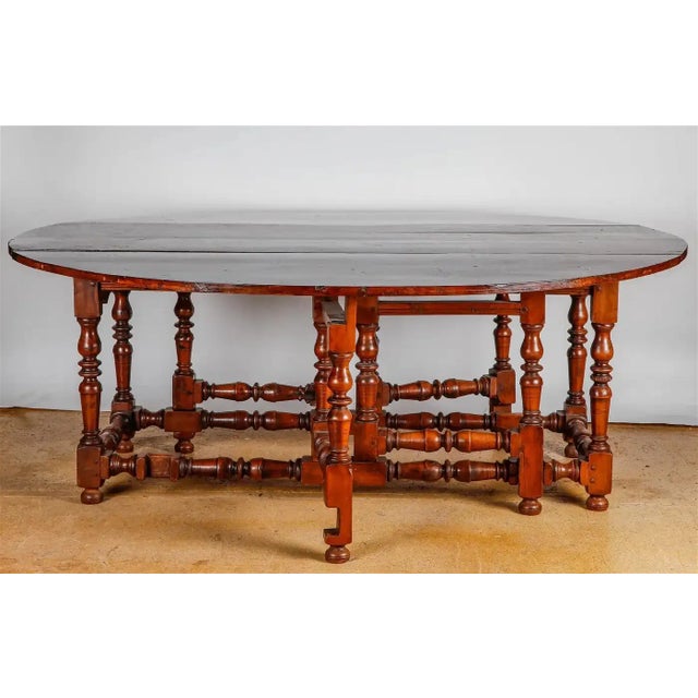 17th Century 19th Century Yew Wood Gateleg Dropleaf Wake Table For Sale - Image 5 of 5
