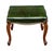 Early 20th Century French Ottoman or Stool of Emerald Green Leather on Cabriole Legs For Sale - Image 5 of 15