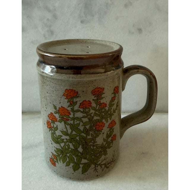 1970s Pair of Vintage Stoneware Centerpoint Salt and Pepper Shakers For Sale - Image 5 of 8