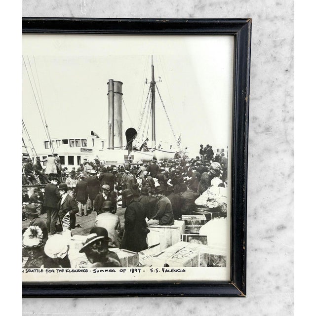Wood Vintage Black & White Photograph s.s Valencia Seattle During Klondike Gold Rush For Sale - Image 7 of 8