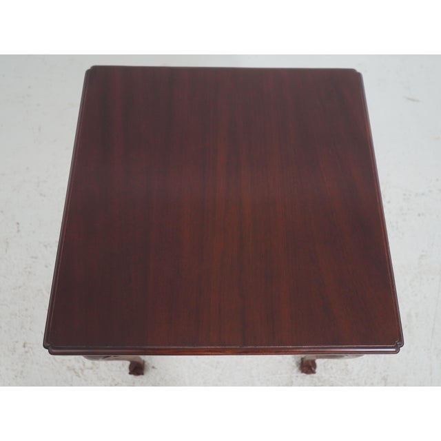 Ball & Claw Feet Custom Mahogany Lamp Table For Sale In Philadelphia - Image 6 of 16