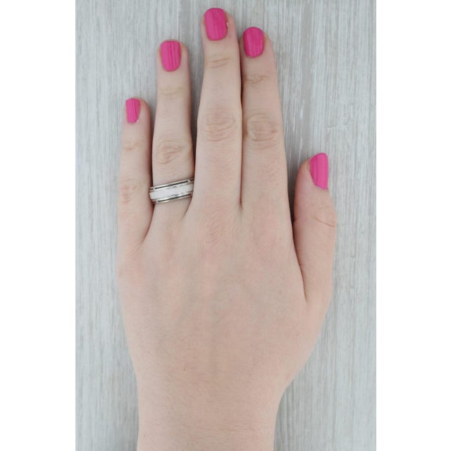 Vera Wang Love Men's Wedding Band Diamond 14k White Gold Size 10 Ring For Sale - Image 9 of 9