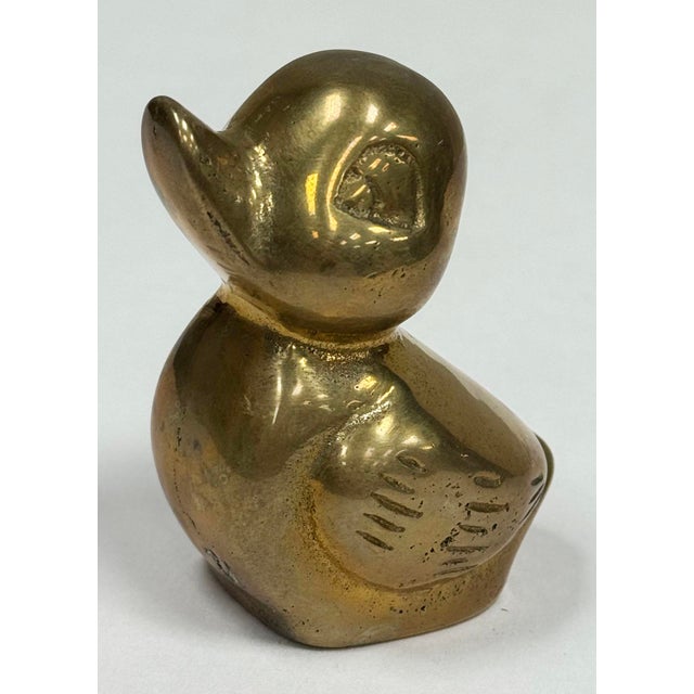 Vintage Mid-Century Brass Duckling Figure For Sale - Image 4 of 6