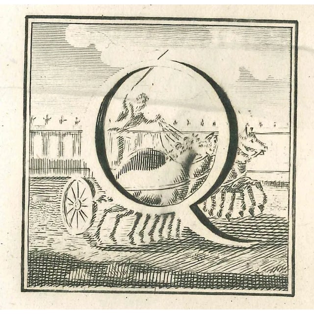 Letter of the Alphabet Q, from the series "Antiquities of Herculaneum", is an etching on paper realized by Luigi...