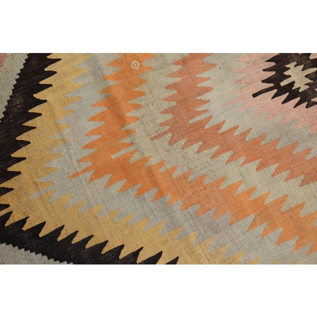Turkish Room Size Antique Kilim For Sale In New York - Image 6 of 18