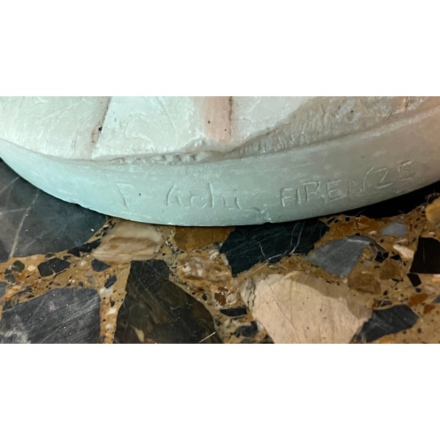 Neoclassical Ferdinando Vichi Italian White Marble Sculpture of a Female For Sale - Image 3 of 10