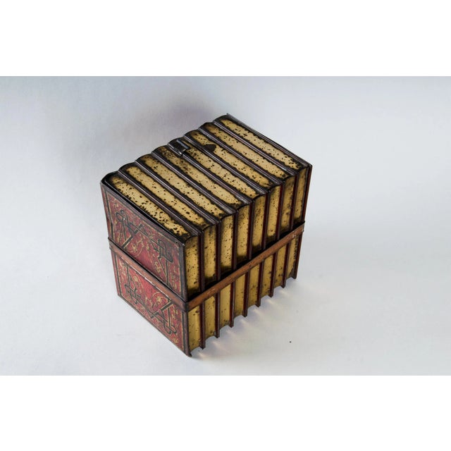 Red Early 20th Century Huntley & Palmers English Biscuit Tin Box For Sale - Image 8 of 10