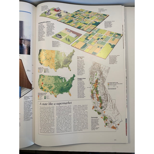 Vintage Historical Hardbound Collection Atlas of the United States by National Geographic Society For Sale - Image 6 of 11