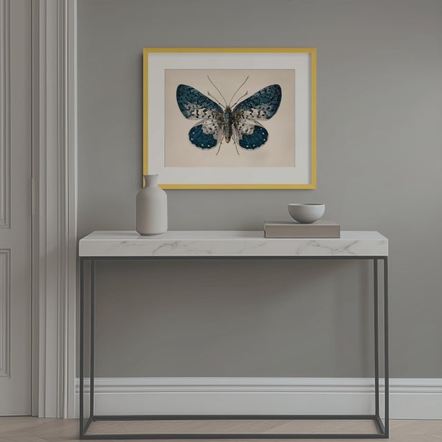 This fine art print reproduces a beautifully detailed 19th-century butterfly illustration created in the tradition of...