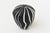 Abstract 1980's Murano Salviati Optical Glass Object Sculpture, Black and White Striped, Italy For Sale - Image 3 of 9