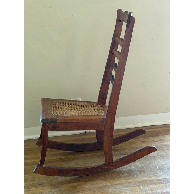 Antique Wave Design Small or Child Rocking Chair For Sale - Image 4 of 15