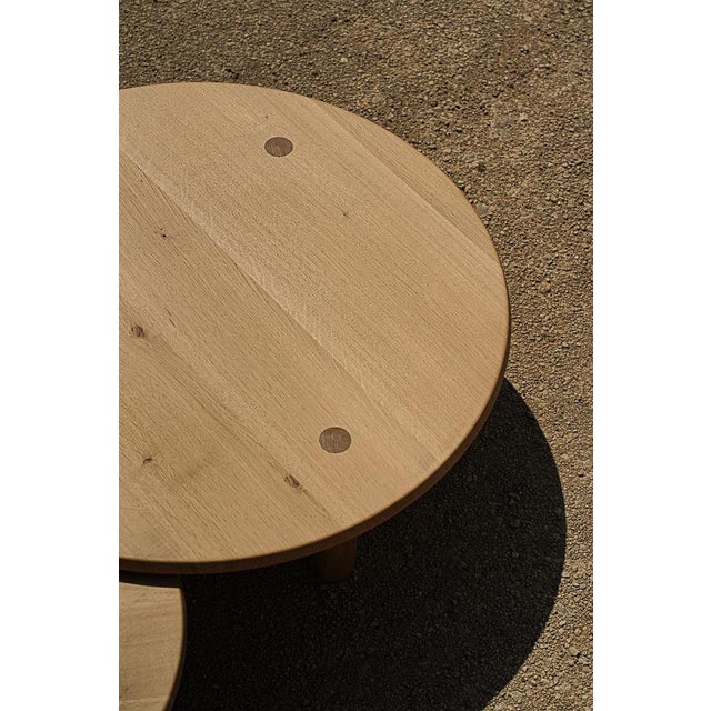 Brown Nahele Varnished Oak Nesting Tables by La Lune, Set of 2 For Sale - Image 8 of 18