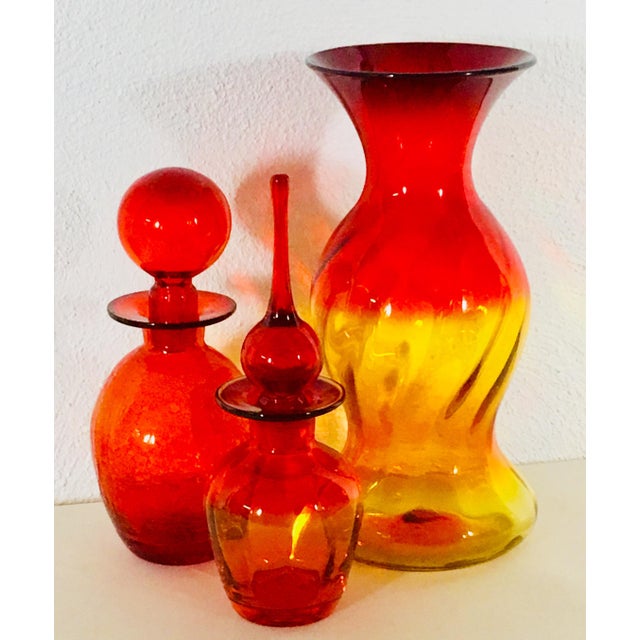 Blenko 1969 Hand Blown Glass Jar Chairish