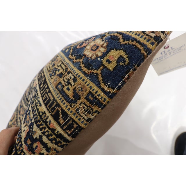 Pillow made from a finely woven Persian Senneh rug. Measures: 18'' x 23''.