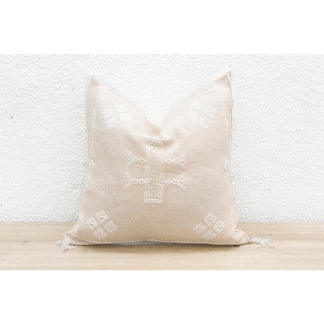 Tribal Salted Earth Silk Rug Pillow For Sale - Image 3 of 8