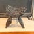 Rustic Carved Wood Stool For Sale In Washington DC - Image 6 of 8
