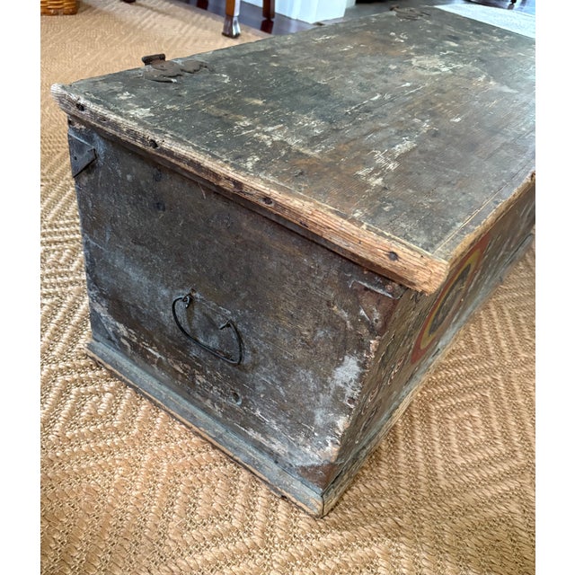 Wood Painted Blanket Chest For Sale - Image 7 of 8