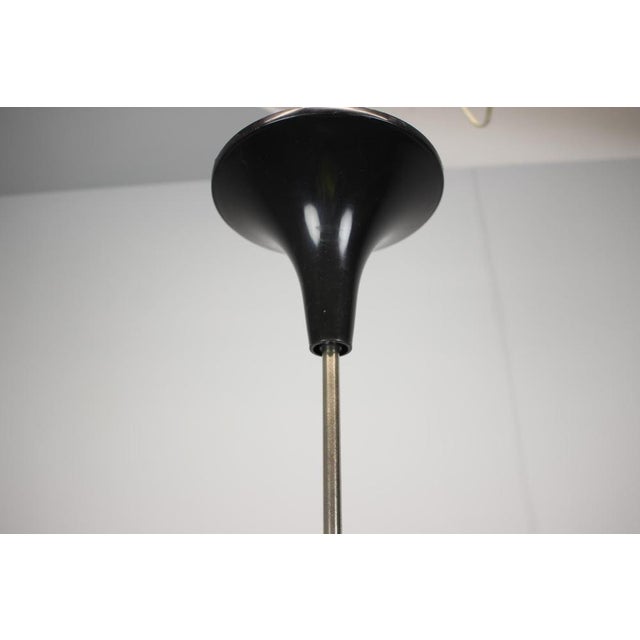 Czechoslovak Opaline Glass Globe Pendant Lamp, 1970s For Sale - Image 4 of 10