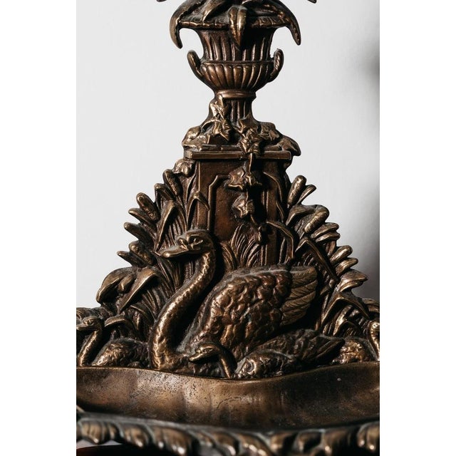 Vintage Art Nouveau Brass Umbrella Stand, France, 1960s For Sale - Image 6 of 14