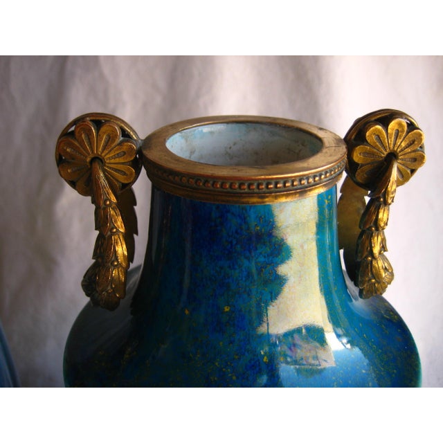Late 19th Century Sevres Paul Milet Pair of Vases For Sale - Image 4 of 11