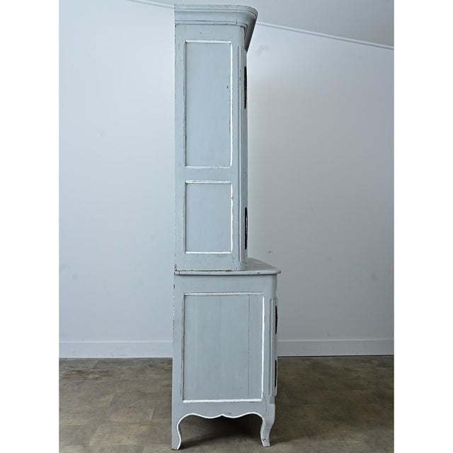 Wood French 19th Century Louis XV Painted Buffet a Deux Corps For Sale - Image 7 of 12