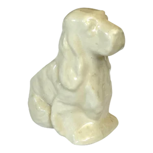 Shawnee White Pottery Spaniel Dog Planter/Vase